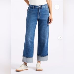BUFFALO High Rise Wide Leg Cropped Addisson Cuffed Jeans. Size 29. NWT!
